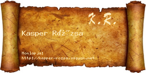 Kasper Rózsa névjegykártya